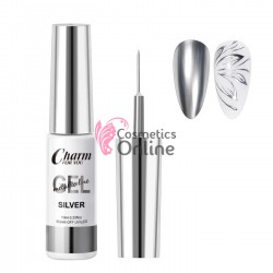 Oja semi UV/ LED Liner metalic Charm Mirror Gel de 10 ml - CHR01 SILVER (Argintiu)